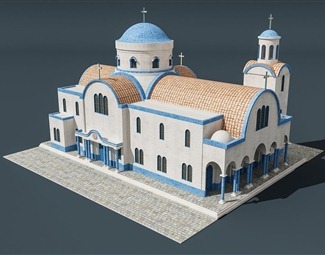 地中海單體建筑3D模型 構(gòu)建理想中的陽(yáng)光海岸生活